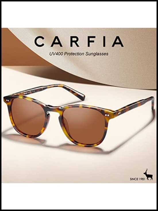 Retro Square Polarized Sunglasses for Women UV Protection Acetate Frame main image 6